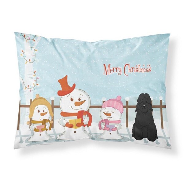 Jensendistributionservices Merry Christmas Carolers Bouvier Des Flandres Fabric Standard Pillowcase, 20.5 x 0.25 x 30 in. MI219391 - main